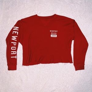 Red Beach Long Sleeve Tee